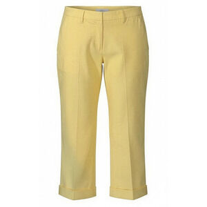NWT Page & Tuttle Pants Womens Size 16 Yellow Capri Pull-On Stretch Golf